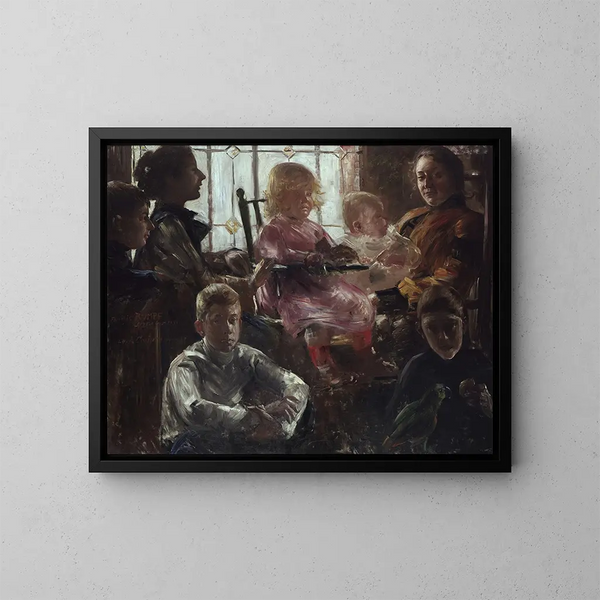 Die Familie des Malers Fritz Rumpf - Lovis Corinth — gerahmtes Bild an der Wand
