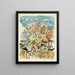 Prairie mit Storch und Frosch - Lovis Corinth — gerahmtes Bild an der Wand