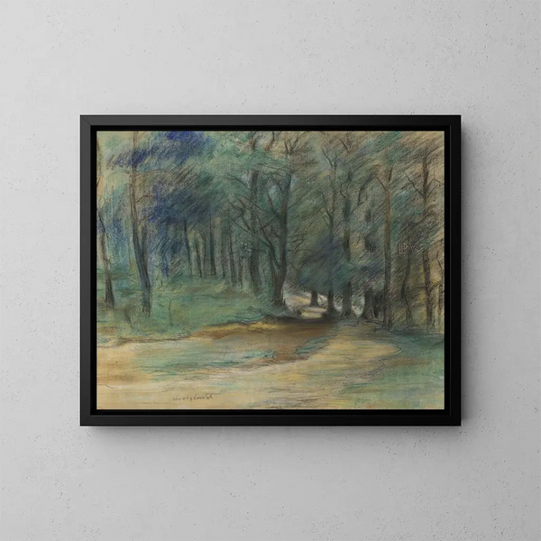 Sentier forestier - Lovis Corinth — gerahmtes Bild an der Wand