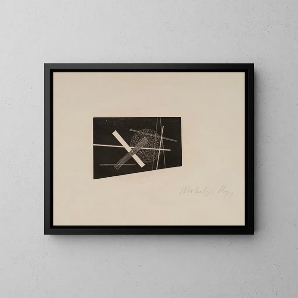 Komposition - László Moholy-Nagy — gerahmtes Bild an der Wand