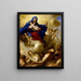 Die Jungfrau mit dem Kind mit den Seelen des Fegefeuers - Luca Giordano — gerahmtes Bild an der Wand