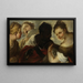 Vier Frauen, die Musik machen - Luca Giordano — gerahmtes Bild an der Wand