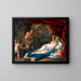 Jupiter und Antiope - Luca Giordano — gerahmtes Bild an der Wand