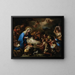 L'Anbetung der Hirten - Luca Giordano — gerahmtes Bild an der Wand