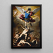Die Fall der rebellischen Engel - Luca Giordano — gerahmtes Bild an der Wand