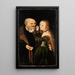 Ein unpassendes Paar - Lucas Cranach der Ältere — gerahmtes Bild an der Wand
