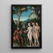 Urteil des Paris - Lucas Cranach der Ältere — gerahmtes Bild an der Wand