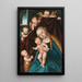 Jungfrau mit Kind mit dem jungen Johannes dem Täufer und Engeln - Lucas Cranach der Ältere — gerahmtes Bild an der Wand