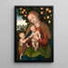 Marie mit dem Kind und dem jungen Johannes unter dem Apfelbaum - Lucas Cranach der Ältere — gerahmtes Bild an der Wand
