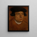 Portrait eines Mannes mit schwarzer Kappe - Lucas Cranach der Ältere — gerahmtes Bild an der Wand