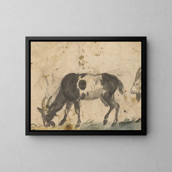 Studie von Ziegen - Lucas Cranach der Ältere — gerahmtes Bild an der Wand