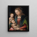 Jungfrau mit dem Kind, verehrt von dem heiligen Johannes dem Jüngeren - Lucas Cranach der Ältere — gerahmtes Bild an der Wand