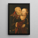 Amants mal assortis - Lucas Cranach der Jüngere — gerahmtes Bild an der Wand
