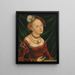 Portrait einer Frau - Lucas Cranach der Jüngere — gerahmtes Bild an der Wand