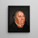 Portrait von Martin Luther 1483-1546 - Lucas Cranach der Jüngere — gerahmtes Bild an der Wand