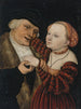 Die unpassenden Liebenden - Lucas Cranach der Jüngere — Ansicht des Kunstwerks