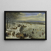 Ansicht von Antwerpen mit gefrorenem Schelde - Lucas van Valckenborch — gerahmtes Bild an der Wand