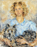 Junge Frau mit Hunden - Luce Boyals — Ansicht des Kunstwerks