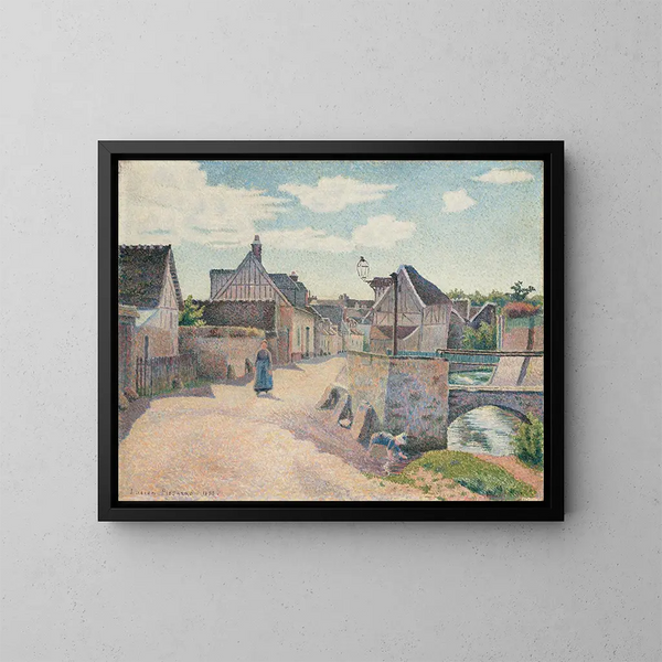 Gouvernes près de Lagny - Lucien Pissarro — gerahmtes Bild an der Wand