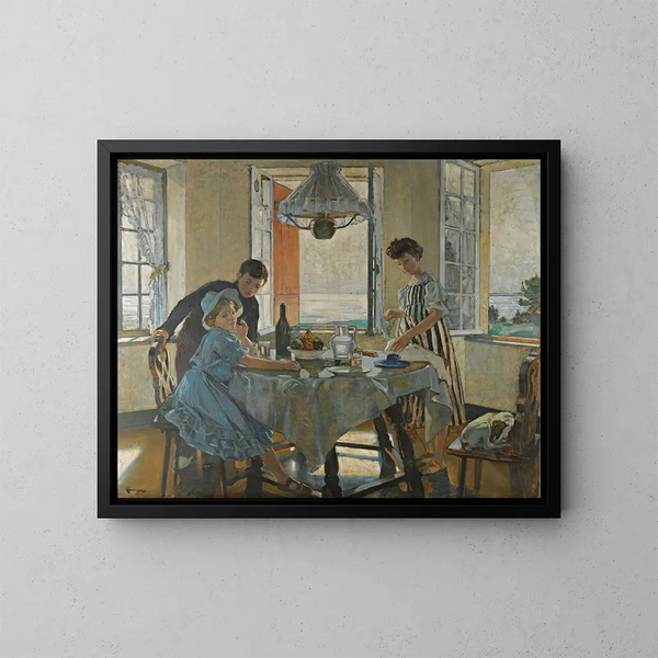 Das Frühstück - Lucien Simon — gerahmtes Bild an der Wand