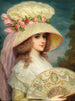 Eine Dame mit rosa Hut und Fächer - Lucius Rossi — Ansicht des Kunstwerks