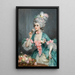 Eine elegante Dame mit Rosen - Lucius Rossi — gerahmtes Bild an der Wand