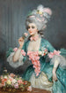 Eine elegante Dame mit Rosen - Lucius Rossi — Ansicht des Kunstwerks