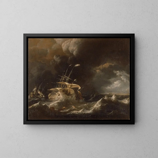 Ludolf Backhuysen - Dutch Merchant Ships in a Storm.webp