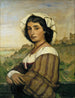 Der mannequin Stella Im Hintergrund Ariccia - Ludvig Abelin Schou — Ansicht des Kunstwerks
