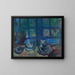 Die blaue Küche - Ludvig Karsten — gerahmtes Bild an der Wand