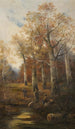 Herbstlandschaft mit Jägern - Ludvík Bartók — Ansicht des Kunstwerks