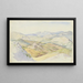 Les collines sabines et Rocca Santo Stefano vues depuis Civitella - Ludwig Deurer — gerahmtes Bild an der Wand