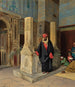 Gebet in der Blauen Moschee in Kairo - Ludwig Deutsch — Ansicht des Kunstwerks