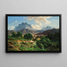 Ein Landschaft mit einem Bergsee - Ludwig Halauska — gerahmtes Bild an der Wand