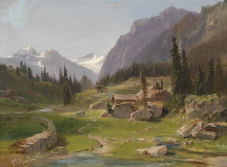 Landschaft mit Bergen - Ludwig Halauska — Ansicht des Kunstwerks