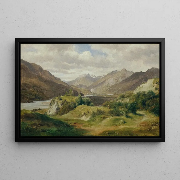 Ludwig Halauska - Tal mit Gebirge.webp