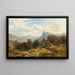 Aussicht auf die Alpen von Maienfeld in Graubünden in Richtung Liechtenstein - Ludwig Halauska — gerahmtes Bild an der Wand