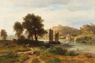Ludwig Halauska - Village on the Main near Wrzburg.webp