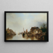 Fluss der Schelde - Ludwig Hermann — gerahmtes Bild an der Wand