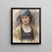 Mädchen mit grünem Schal - Ludwig Johann Passini — gerahmtes Bild an der Wand