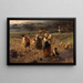 Ernte von Kartoffeln - Ludwig Knaus — gerahmtes Bild an der Wand