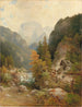 Bergers et troupeau sur le chemin près d'un torrent - Ludwig Sckell — Ansicht des Kunstwerks