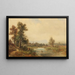 Kleine Flusslandschaftsszene - Ludwig Sckell — gerahmtes Bild an der Wand