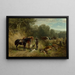 Nach der Jagd - Ludwig Voltz — gerahmtes Bild an der Wand