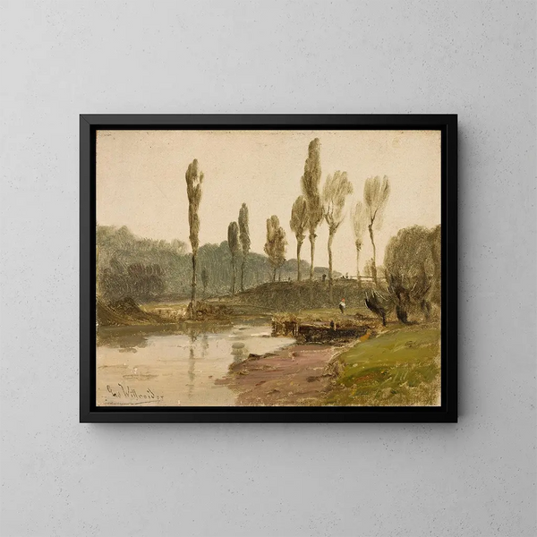 Landschaft mit Wasser - Ludwig Willroider — gerahmtes Bild an der Wand