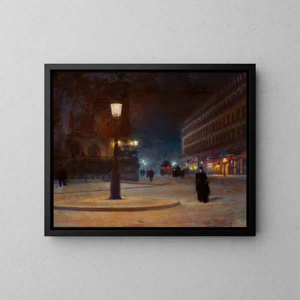 Place de l'Opéra à Paris - Ludwik de Laveaux — gerahmtes Bild an der Wand