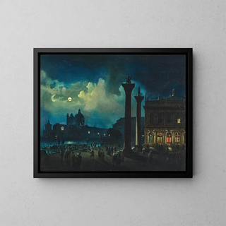 Luigi Bartezago - Venice a view of Santa Maria Salute in moonlight.webp