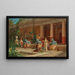 Ein Obstverkäufer im Hof einer pompejanischen Villa - Luigi Bazzani — gerahmtes Bild an der Wand