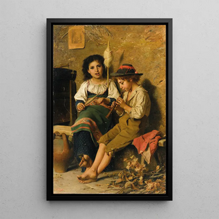 Luigi Bechi - Spinnerin und Fltenspieler.webp