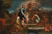 Sainte Familie mit Engeln in einer Landschaft - Luigi Garzi — Ansicht des Kunstwerks
